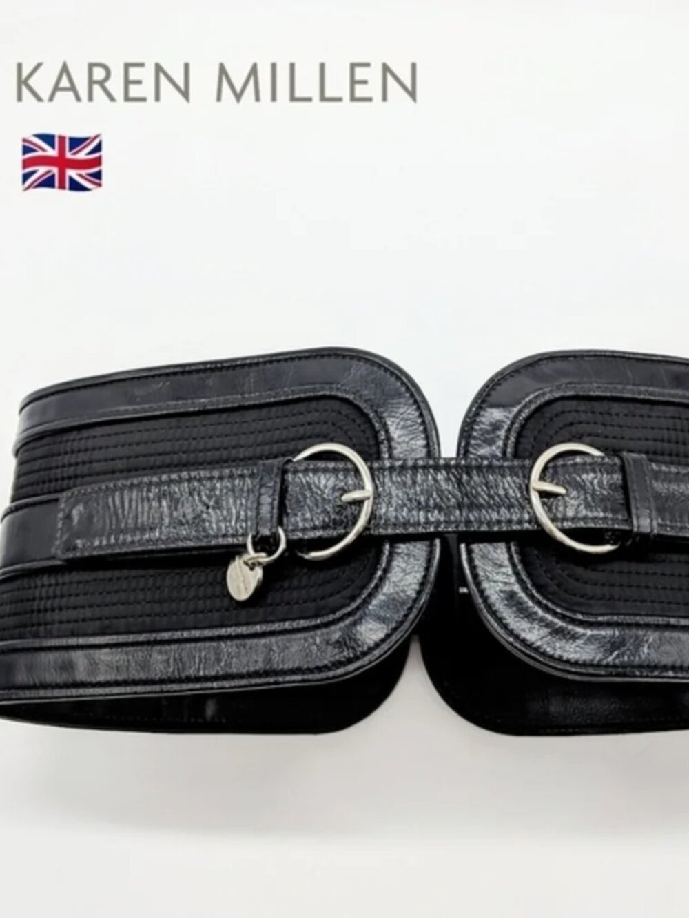 Sale KAREN MILLEN *RARE* Leather & Satin Corset Belt